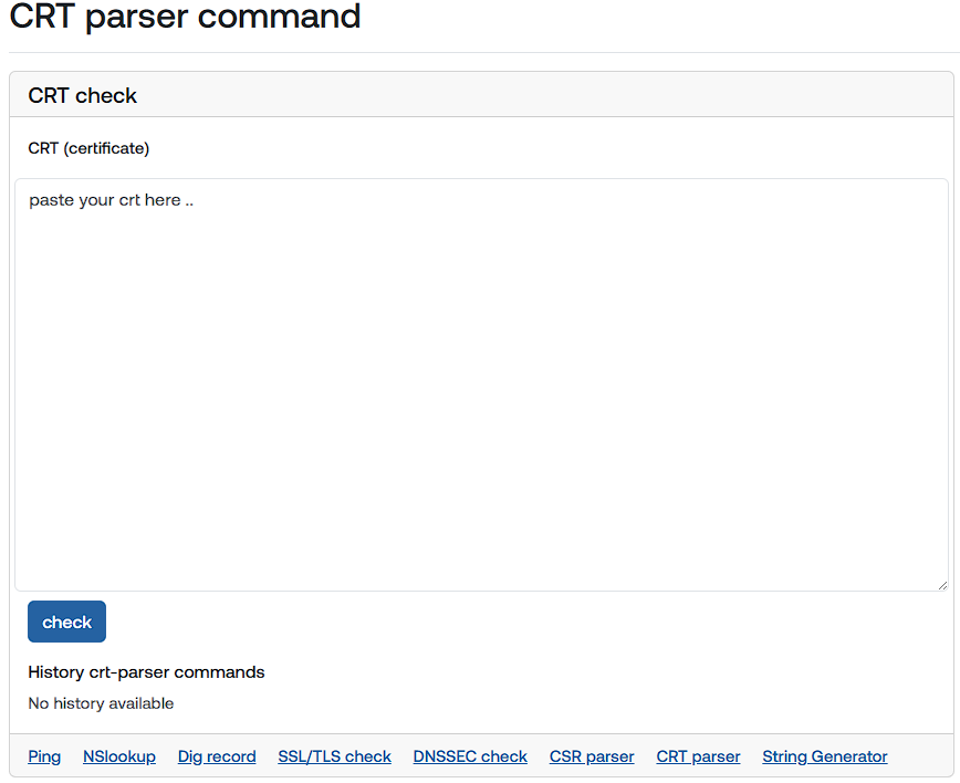 screenshot CSR parser