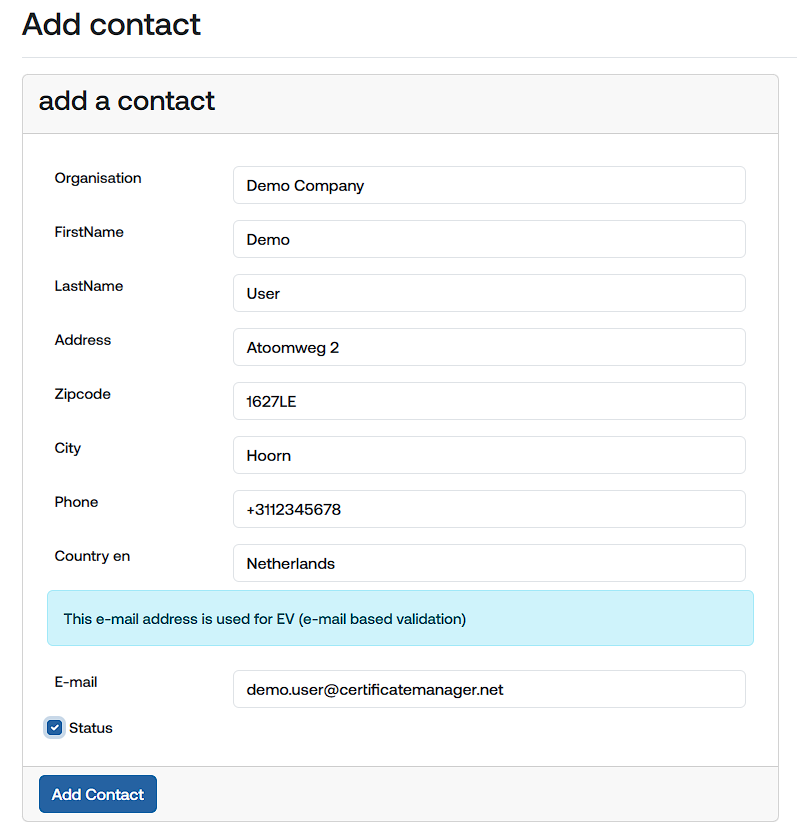 contact handle