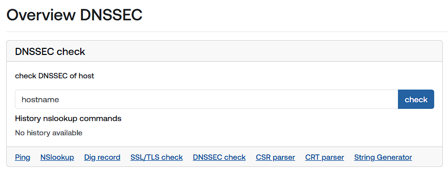 screenshot DNSSEC command